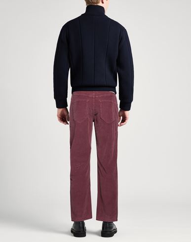 Man Pants Burgundy Size 33 Cotton, Elastane