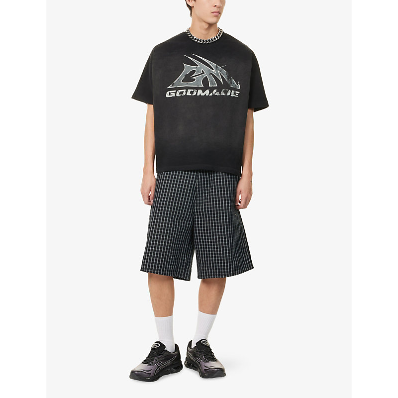 Mens Core Graphic-Print Cotton T-Shirt