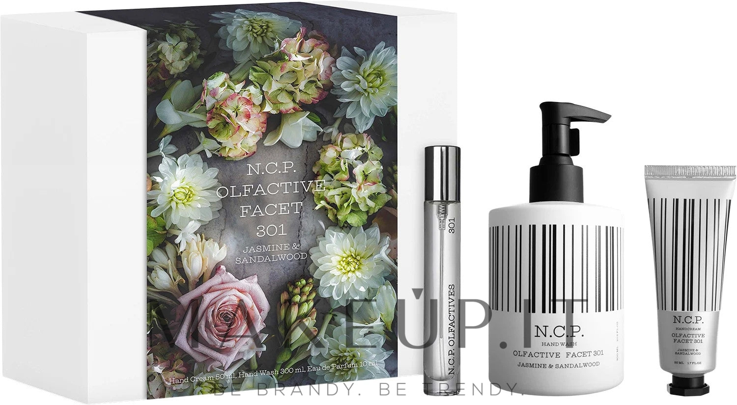 N.C.P. Olfactives Original Edition 301 Jasmine & Sandalwood Set edp/ + h/wash/300ml + h/cr
