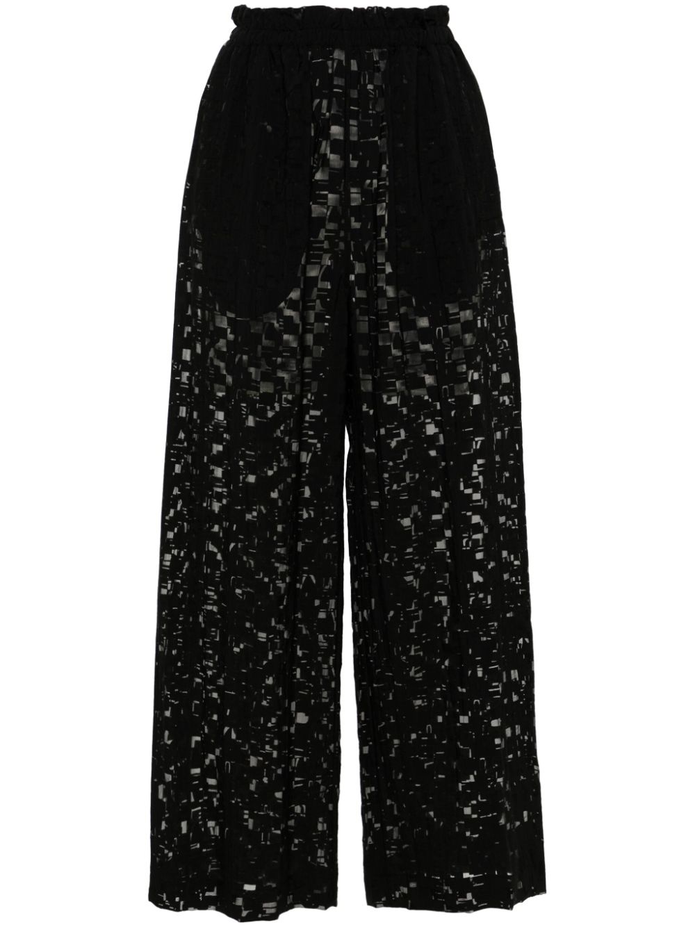 Waybill semi-sheer trousers - Black
