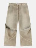 -Wide Leg Jeans Grey-Donna