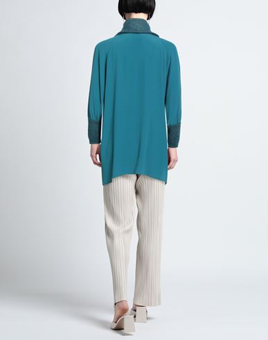 Woman Top Deep teal Size 6 Acetate, Silk