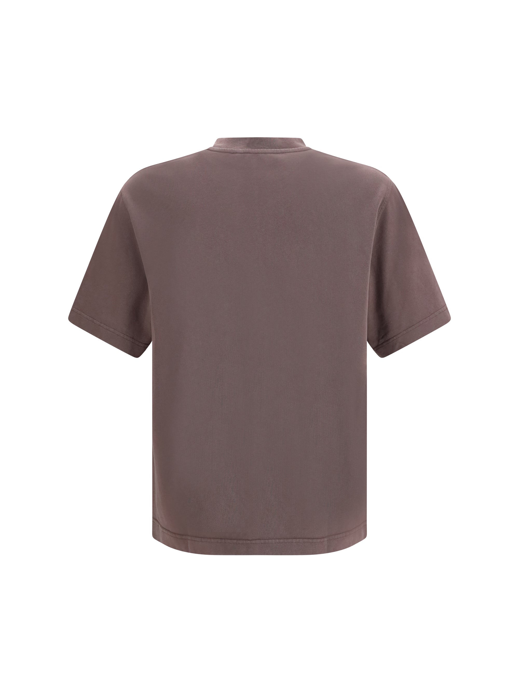 Monogram Patch Cotton T-Shirt — Brown