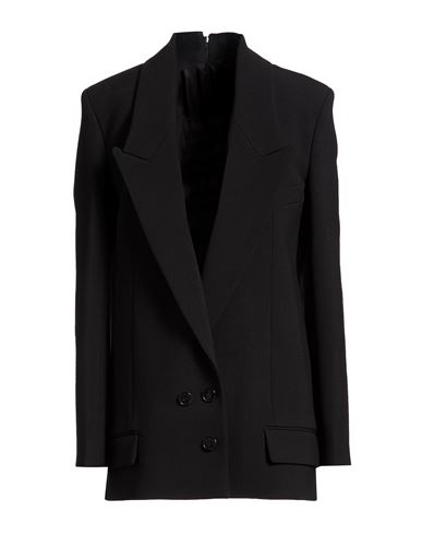 Woman Blazer Black Size 4 Polyester, Virgin Wool, Polyamide, Elastane