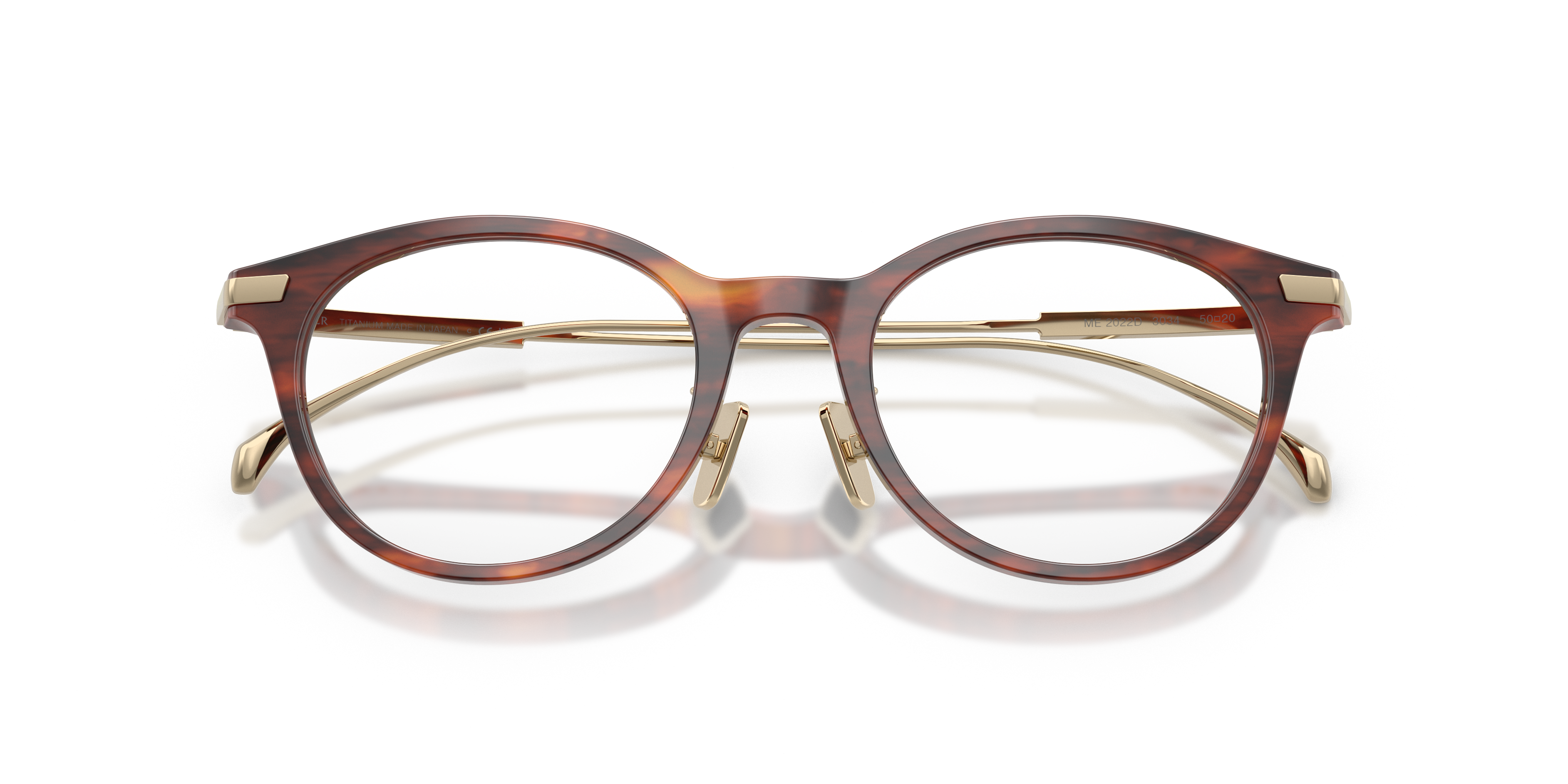 Moncler Unisex Moncler ME2022D 3034 Monturas ópticas Acetato Tortuga Transparente Redonda Norma