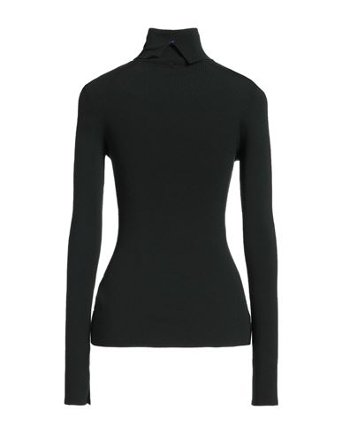Woman Turtleneck Dark green Size M Wool, Polyester, Polyamide, Elastane