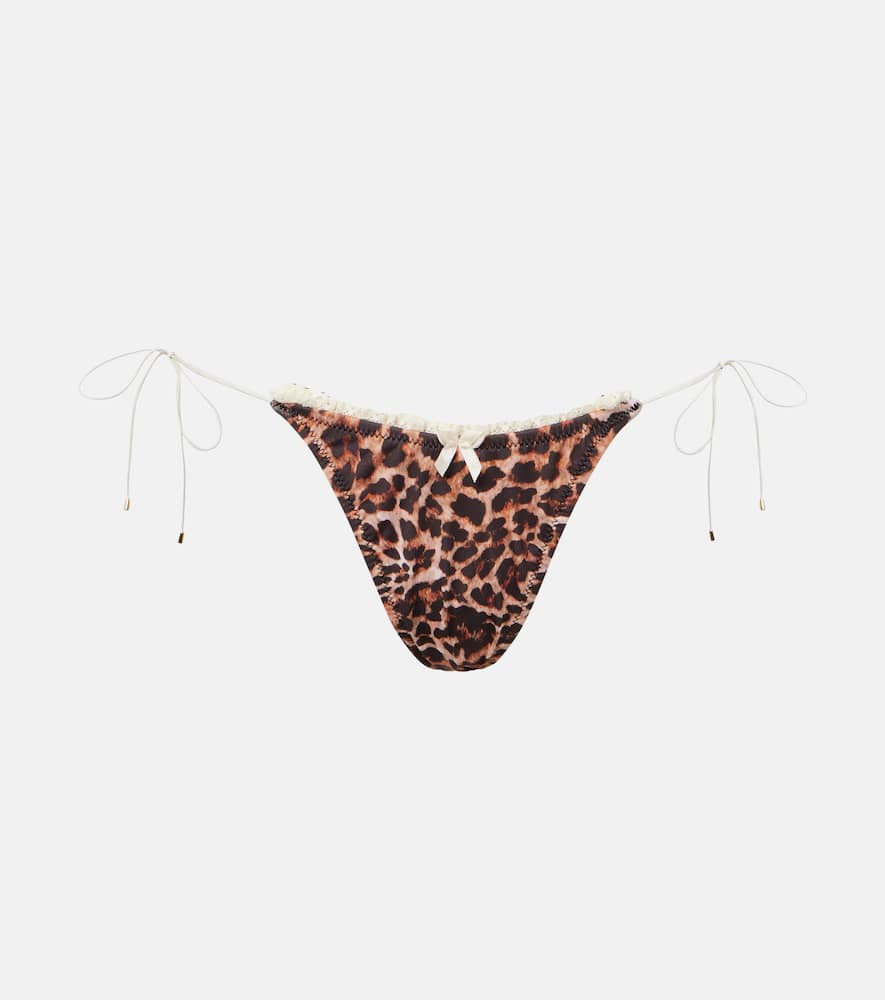 Flora leopard-print bikini bottoms