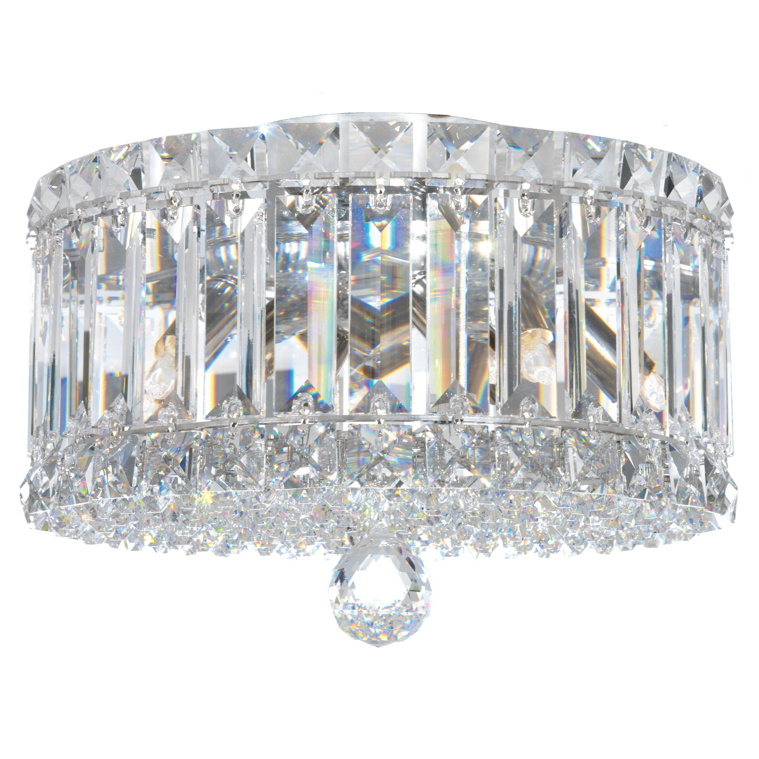 Plaza 4-Light Flush Mount Ceiling Light in Stainless Stee