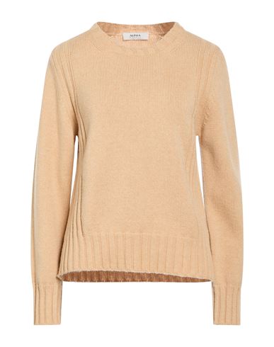 Woman Sweater Sand Size 10 Wool, Cashmere
