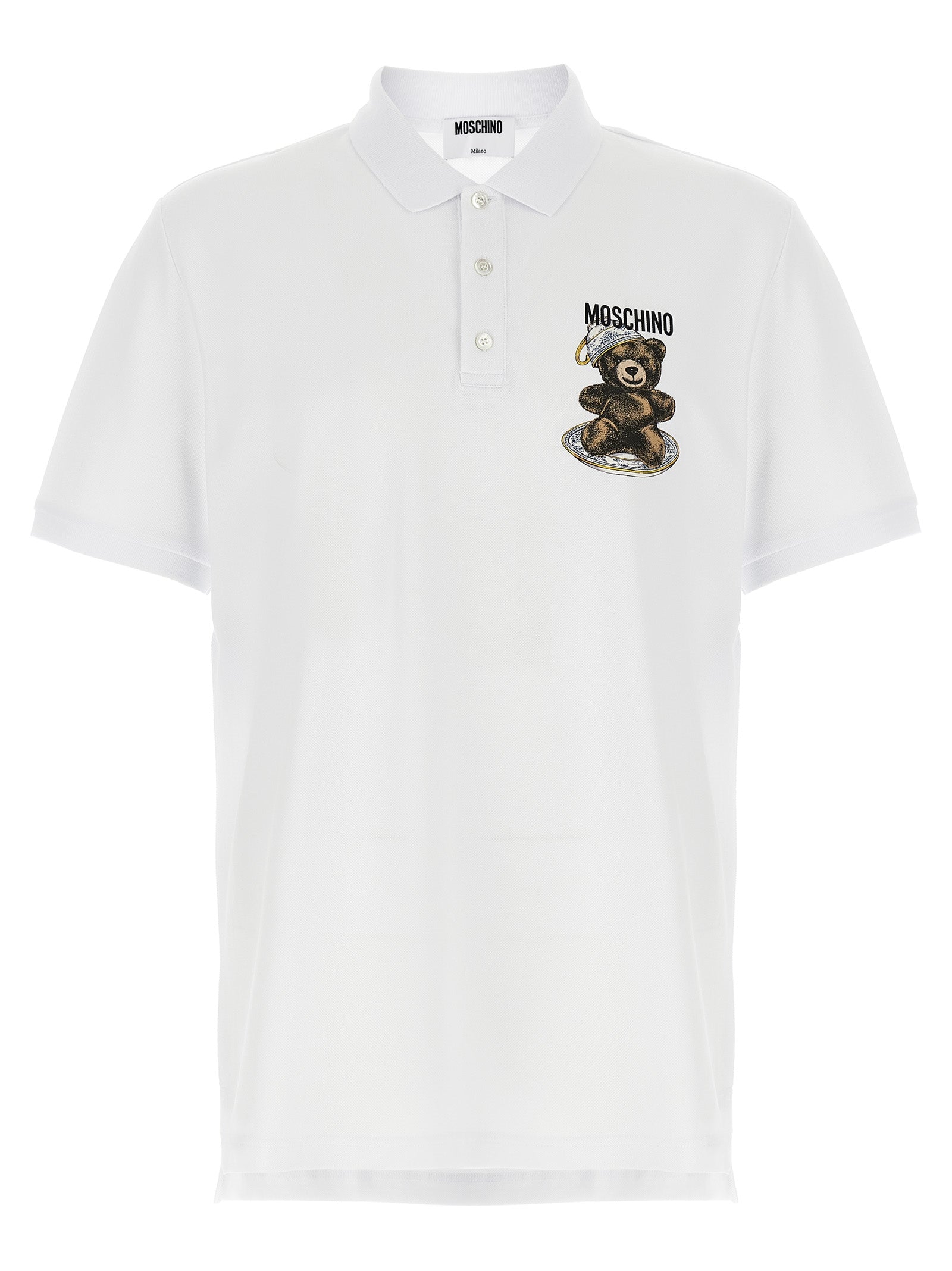 Logo-Embroidered Cotton Polo Shirt — White