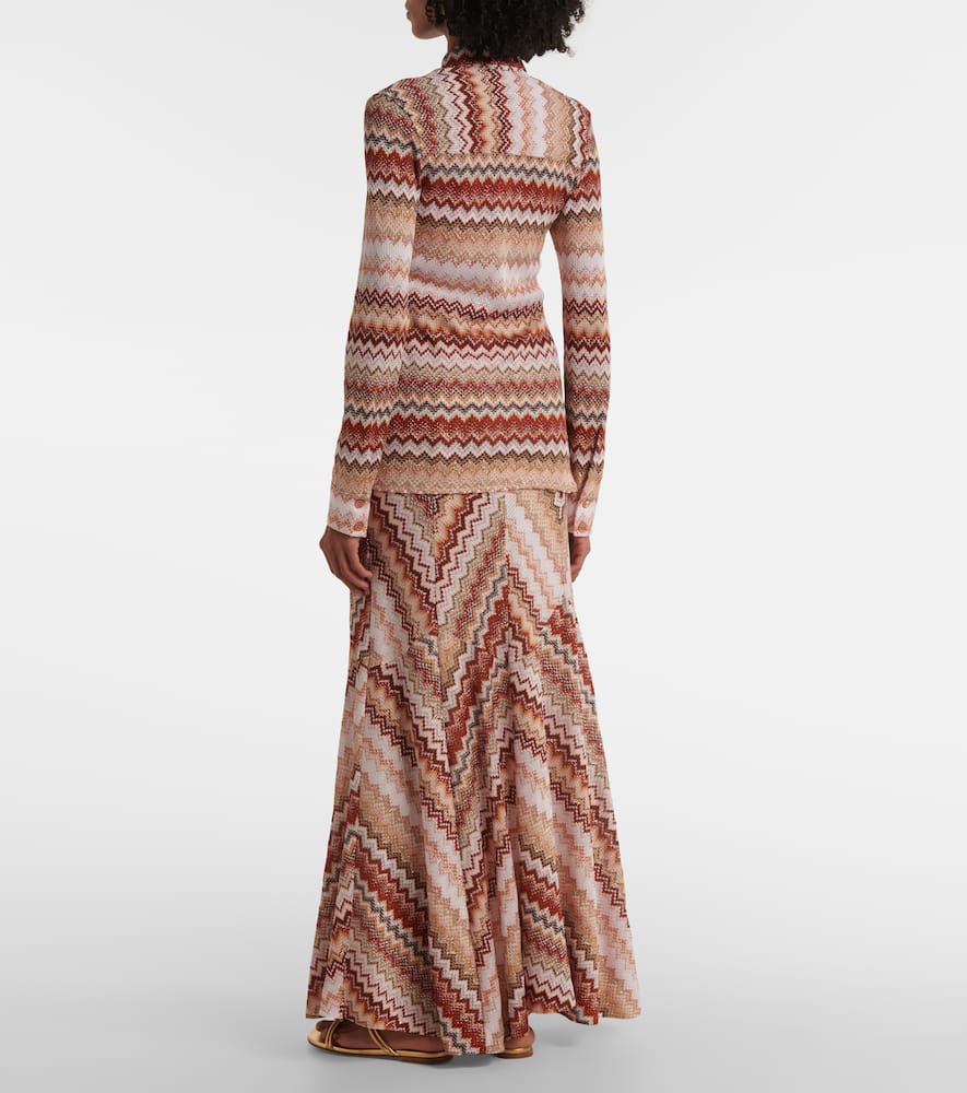 Zigzag lamé shirt