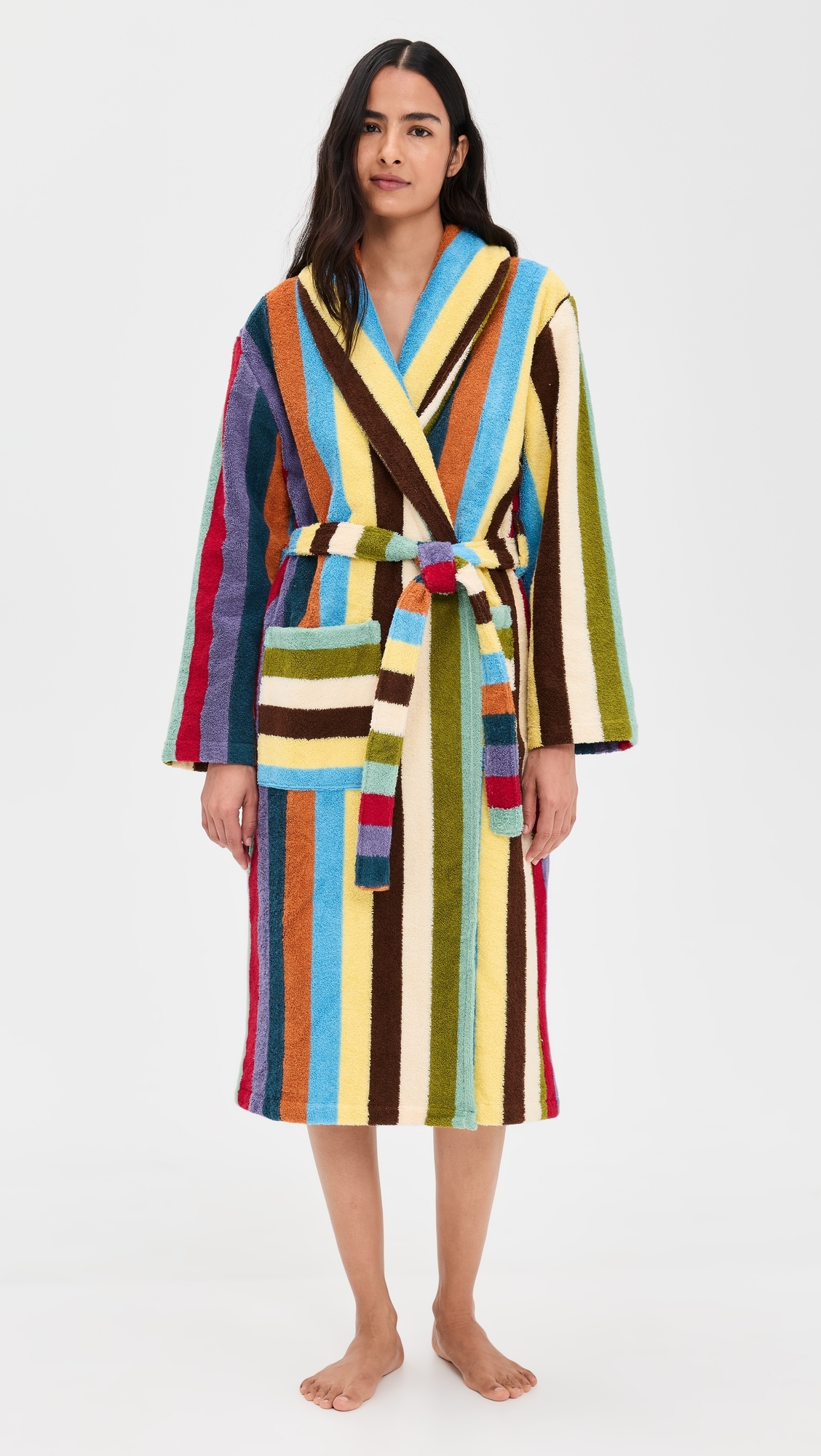 Stripe Bathrobe Eucalyptus