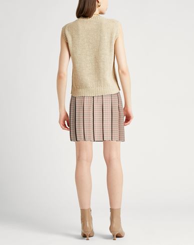 Woman Mini skirt Beige Size 8 Wool