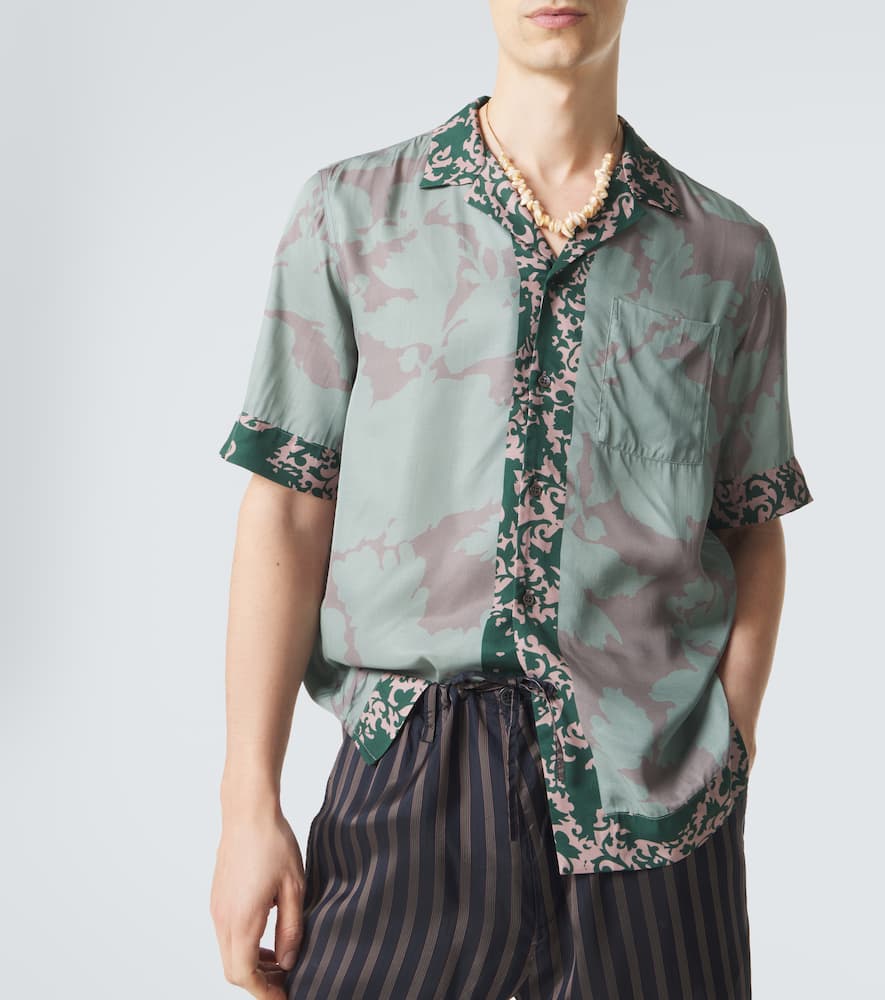 Printed bowling shirt