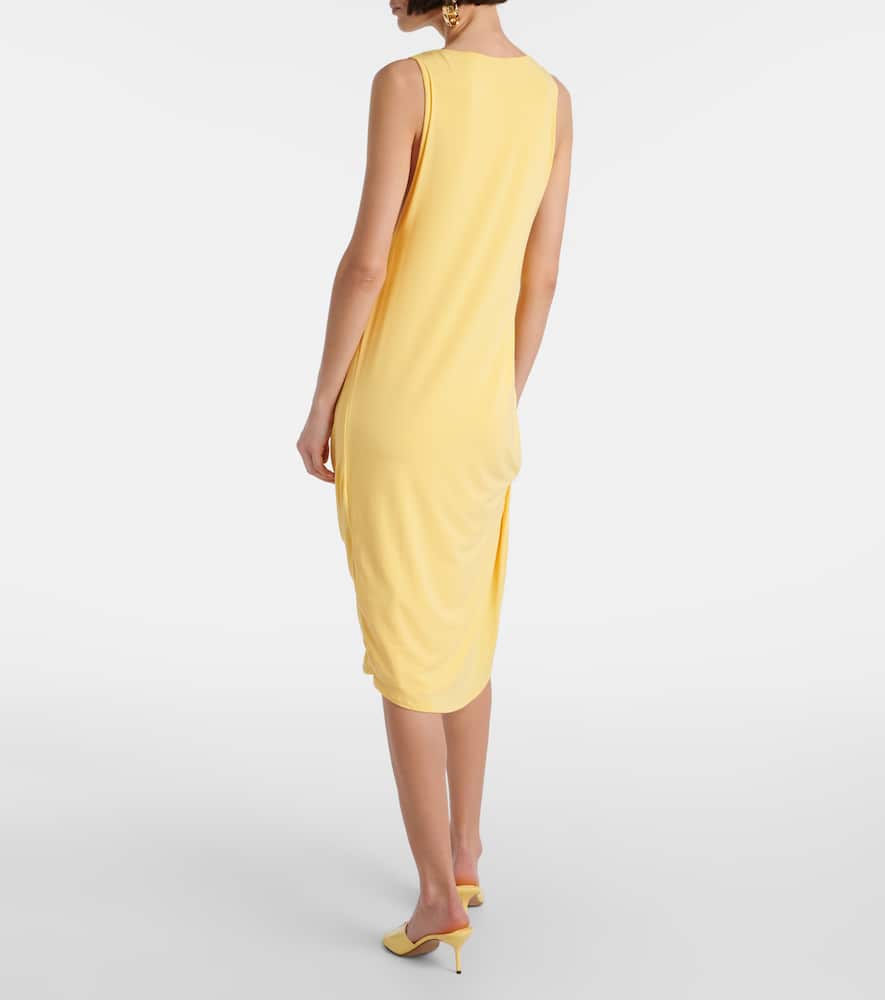 Peplo draped jersey minidress