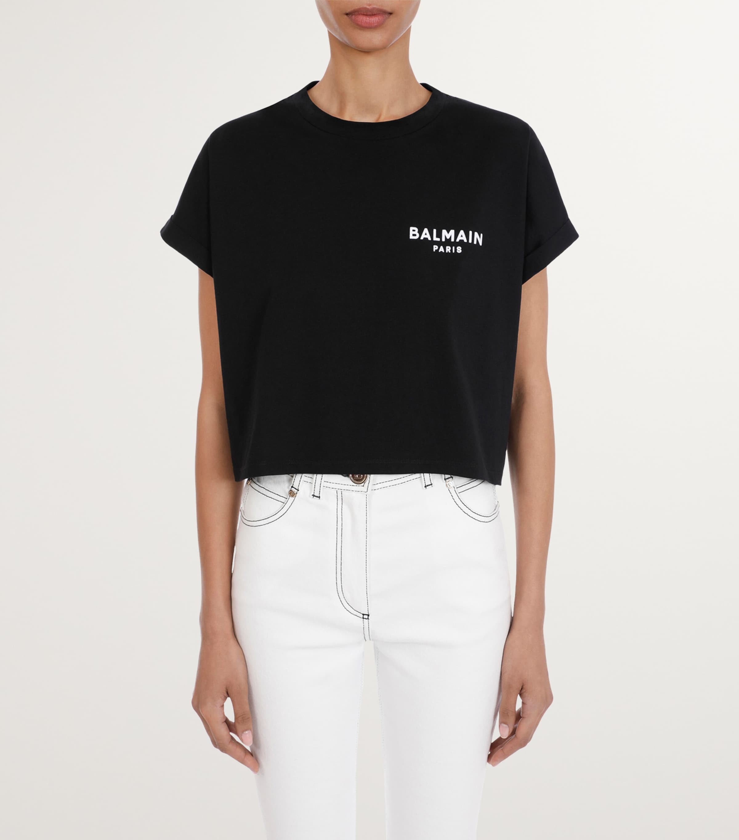 Cotton Cropped Logo T-Shirt