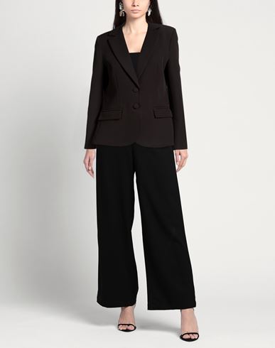 Woman Blazer Black Size M Polyester, Elastic fibres