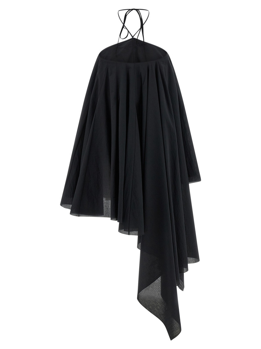 Jacquemus - short halter dress asymmetric backless pleated strap