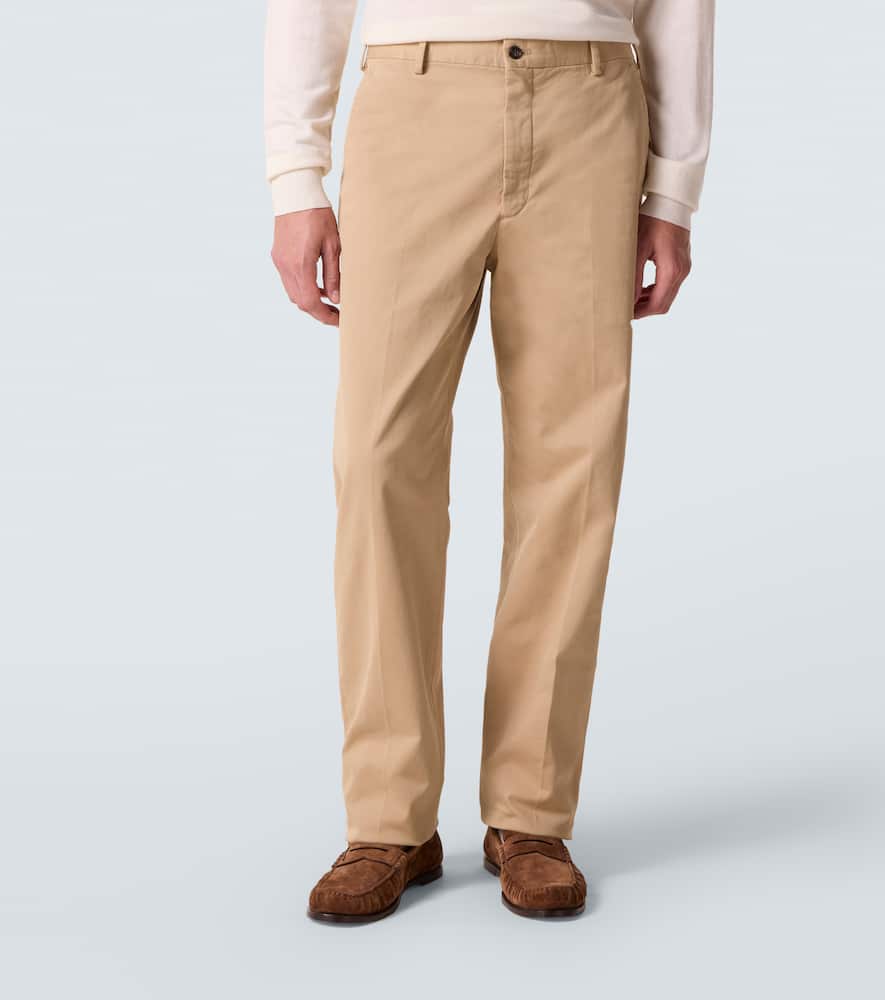 Cotton straight pants