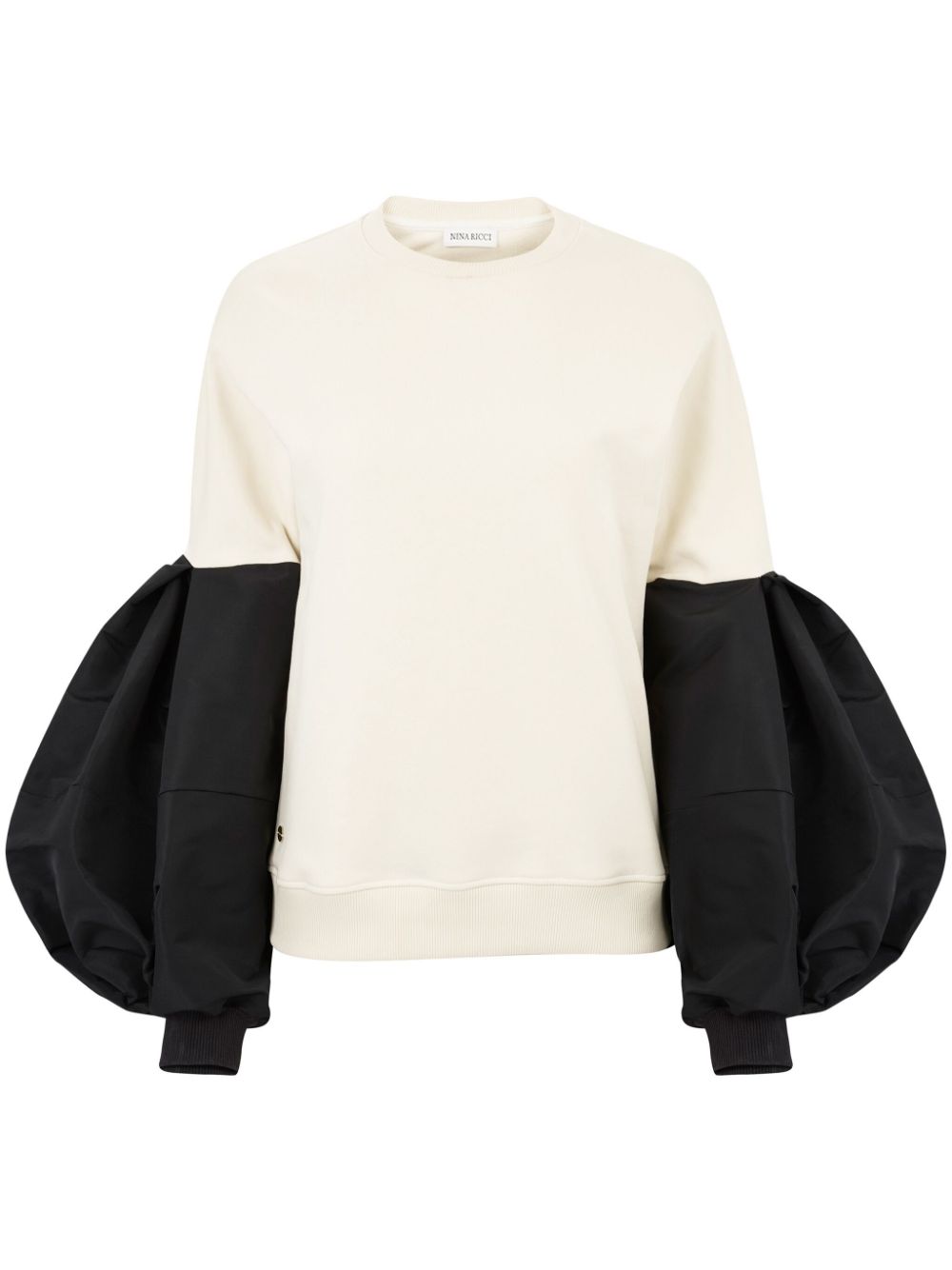 Puff-sleeve sweatshirt - White