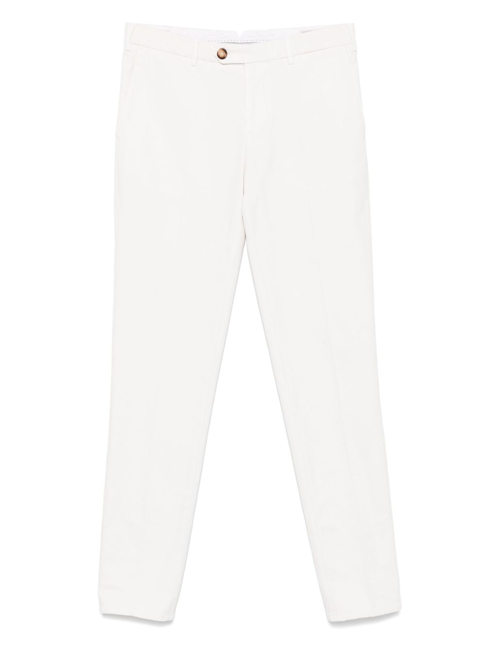 Cotton straight-leg trousers - White
