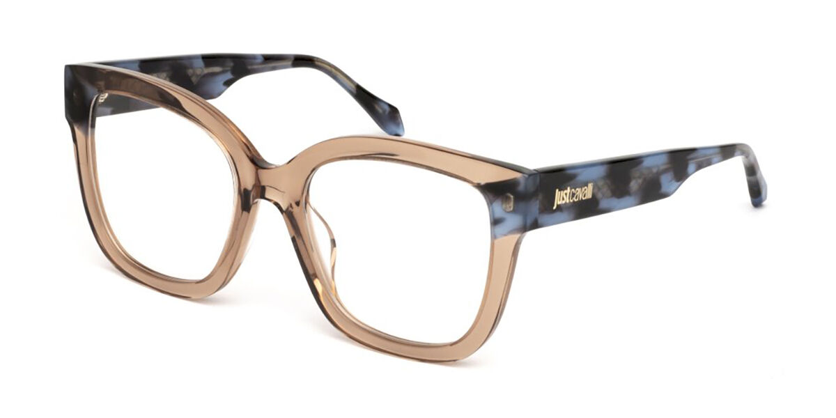 Just Cavalli VJC115V 06ME Women's Eyeglasses Brown Size 53 - Blue Light Block Available