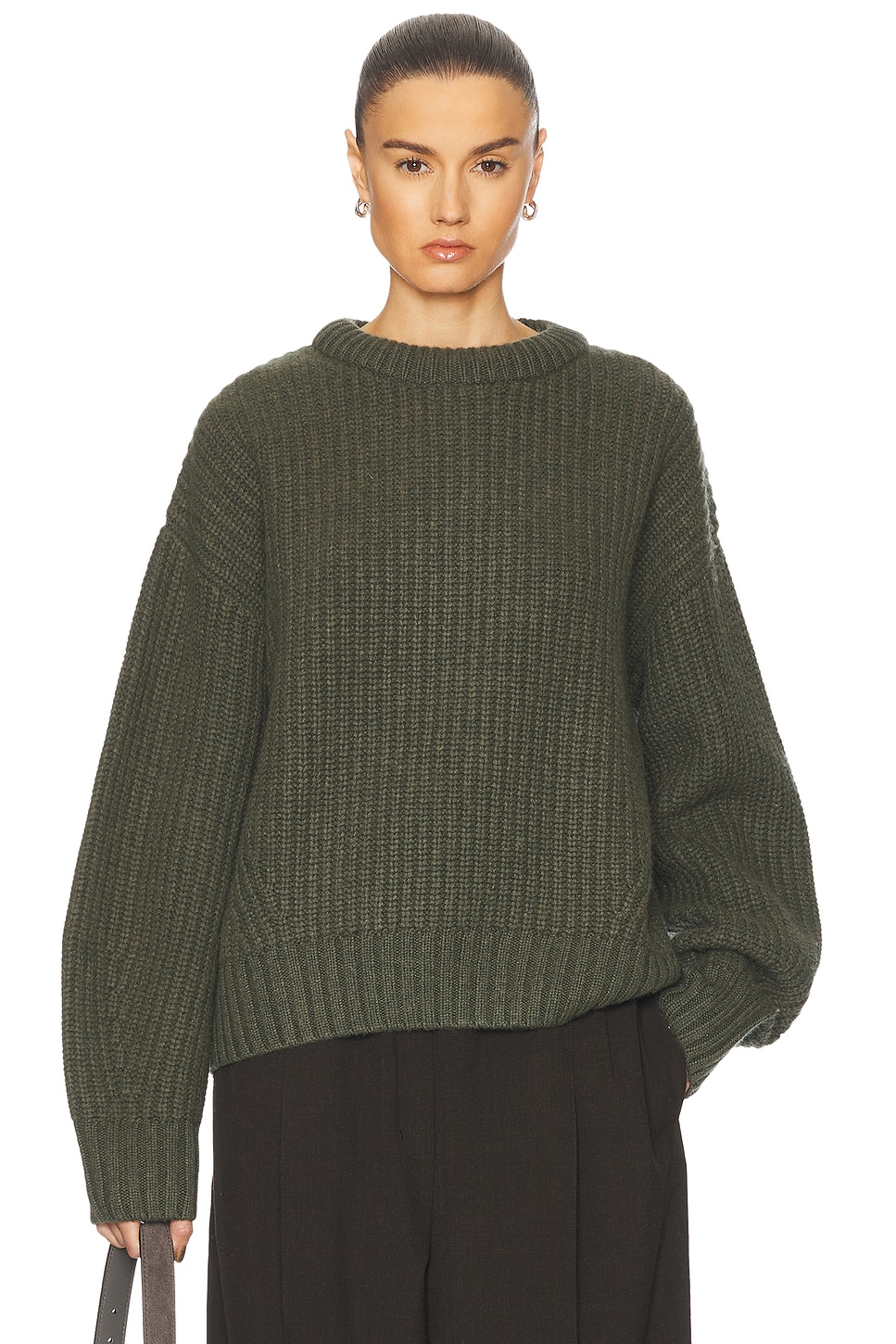 Aya Muse x REVOLVE Crewneck Sweater in Dark Green