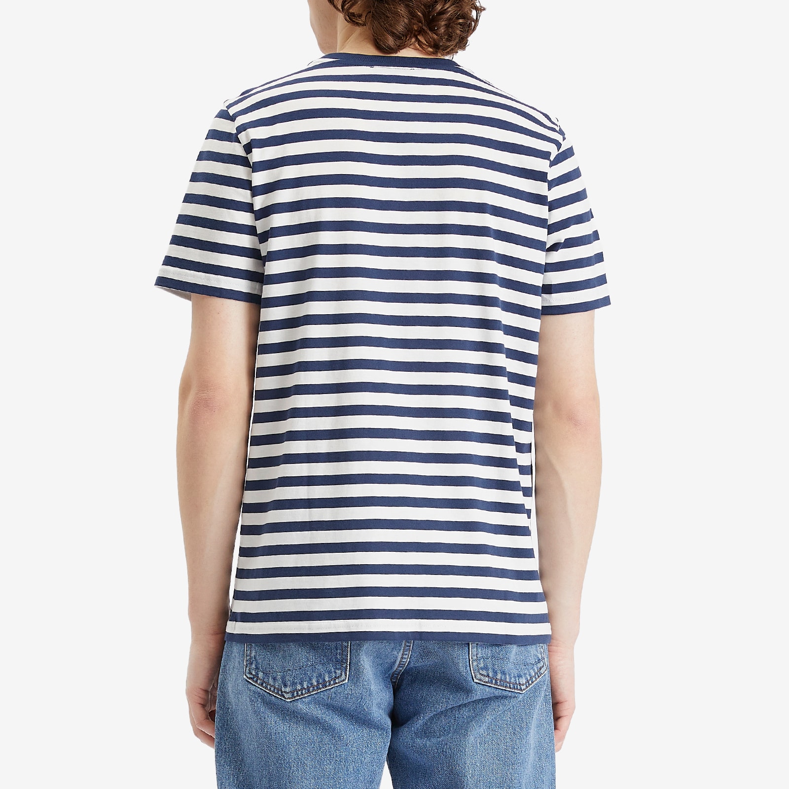 Men's Raye Stripe T-shirt in Dark Navy/White