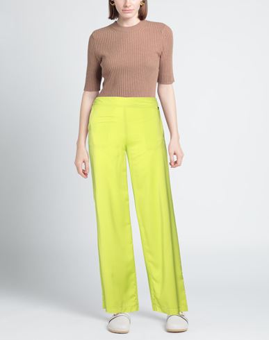 Luckylu Milano Woman Pants Lime green Size 4 Viscose, Polyester