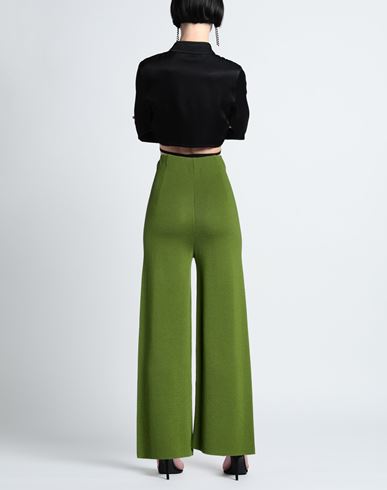 B. yu Woman Pants Military green Size M Merino Wool, Acrylic