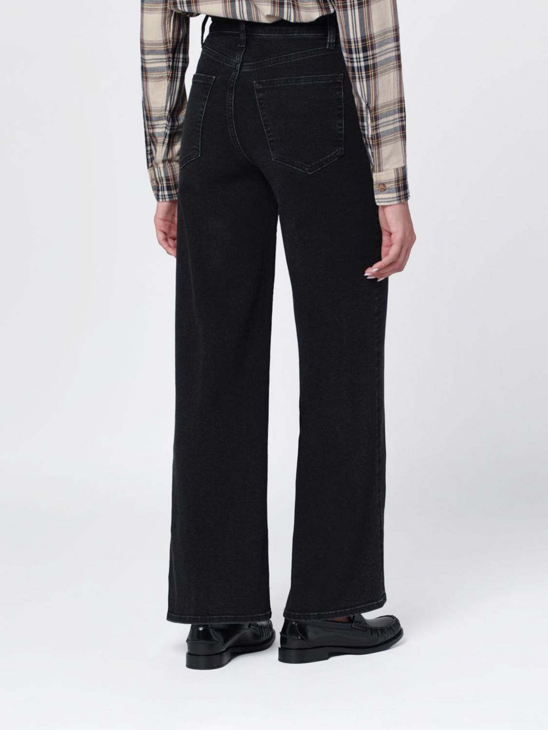 Le Slim Palazzo High Rise Jeans in Black
