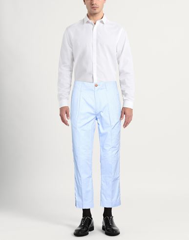 Man Pants Light blue Size 28 Cotton