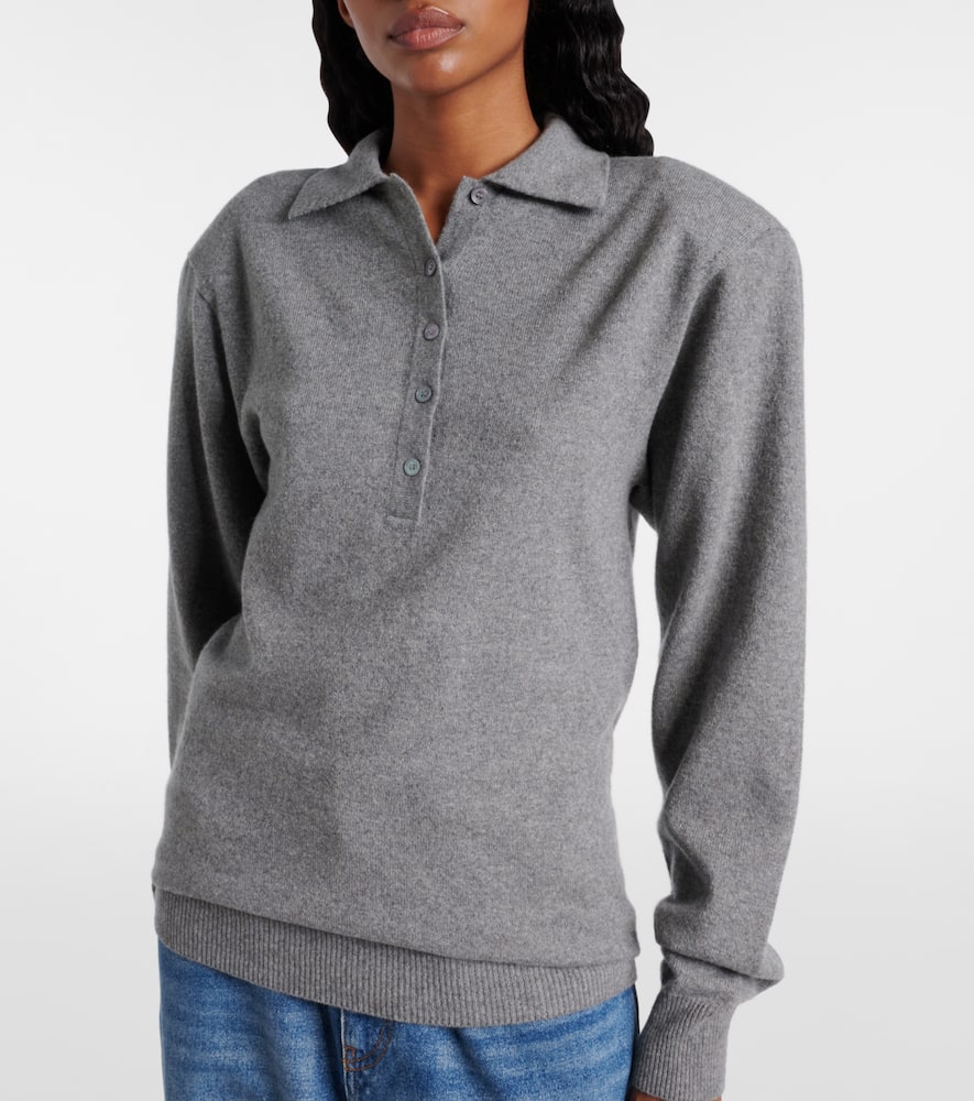 Cashmere and wool polo sweater