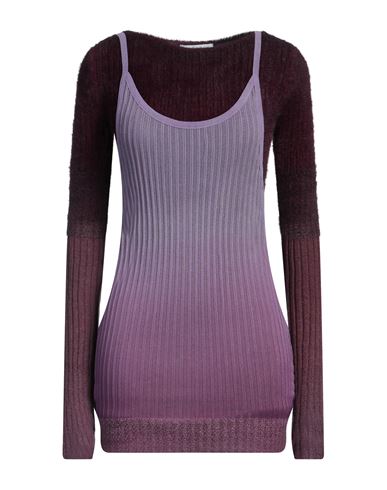 The Attico Woman Mini dress Plum Size 4 Polyamide, Mohair wool, Polyester, Wool