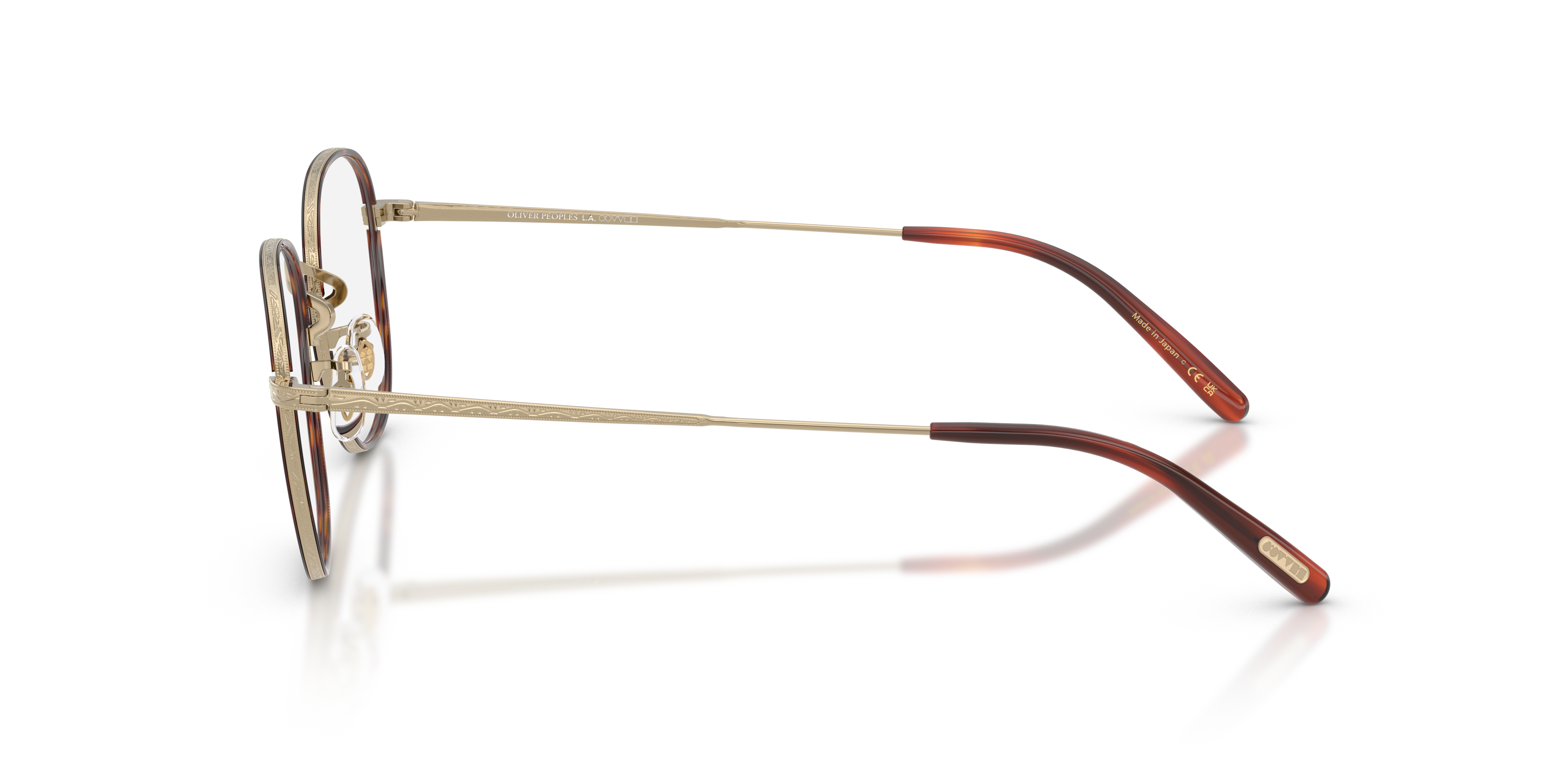 Oliver Peoples Unisex Oliver Peoples OV1375T MEHR 5035 Optical frames Titanium Gold Transparent Pantos Norma