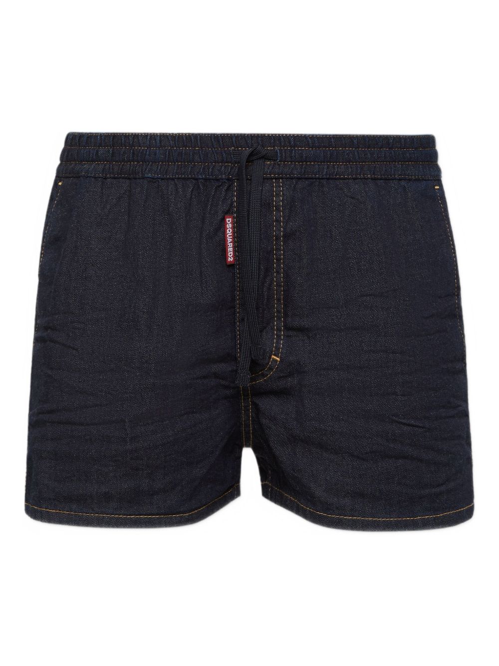 DSQUARED2 logo-tag denim shorts - Blue