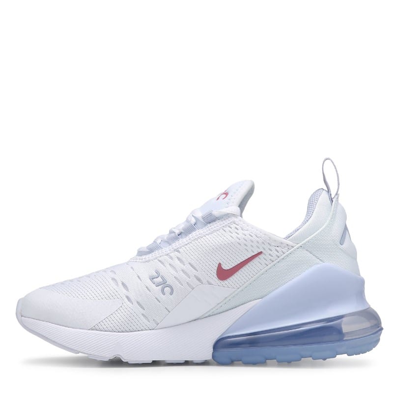 Kids' Air Max 270 Sneaker Big Kid Shoes (White/Peony)