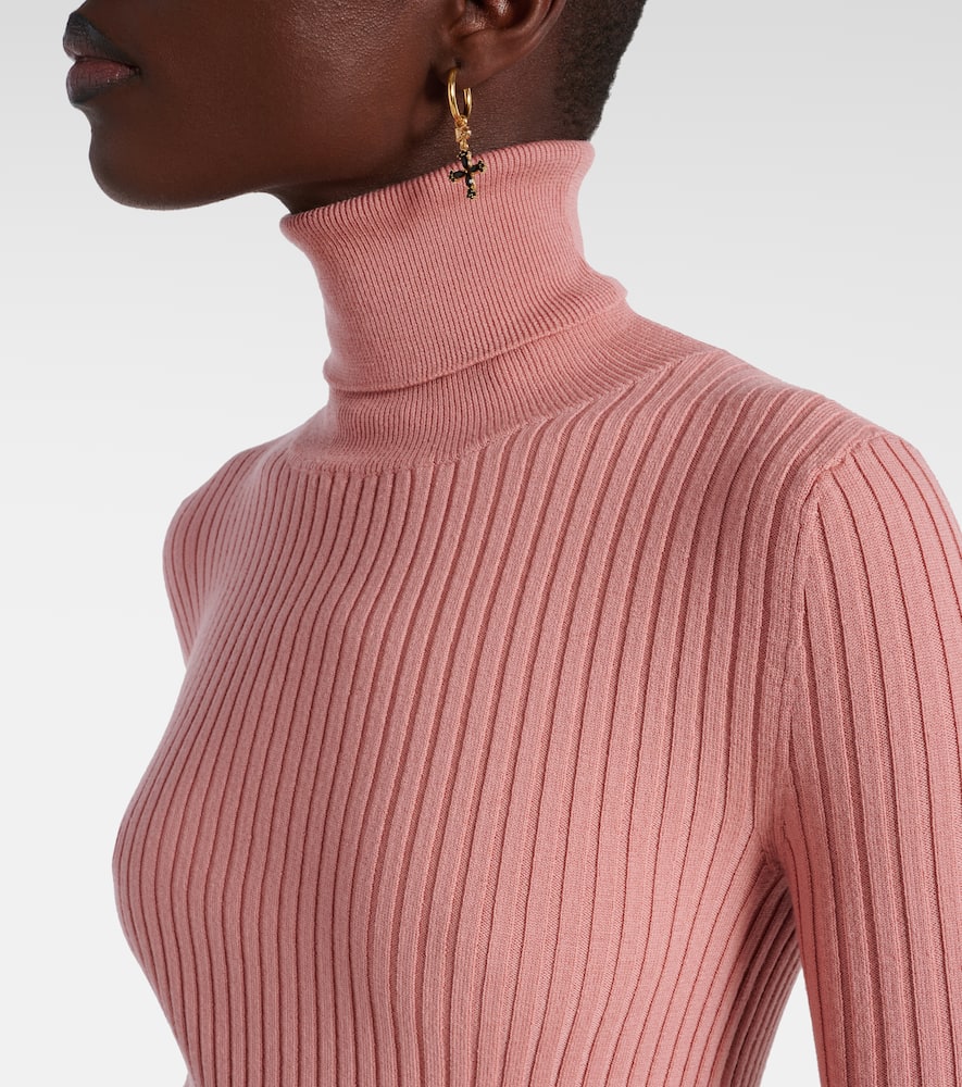 Ribbed-knit wool-blend sweater