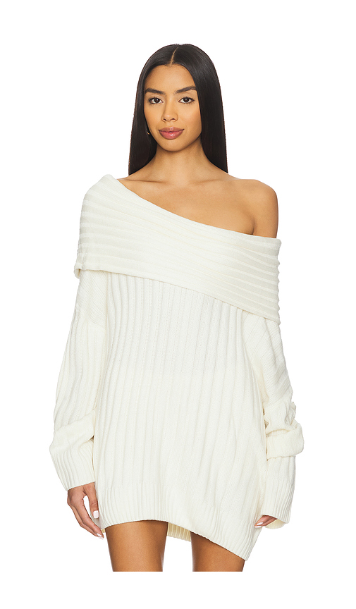 WeWoreWhat Oversized Off Shoulder Sweater in Ivory. XL. Also in L, M