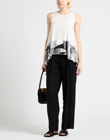Woman Top White Size M Cotton, Polyester