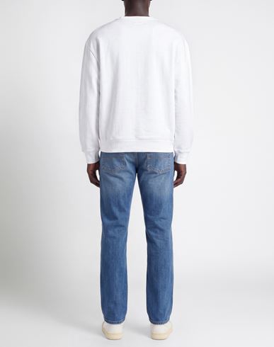 Jeans Man Sweatshirt White Size XL Cotton, Polyester