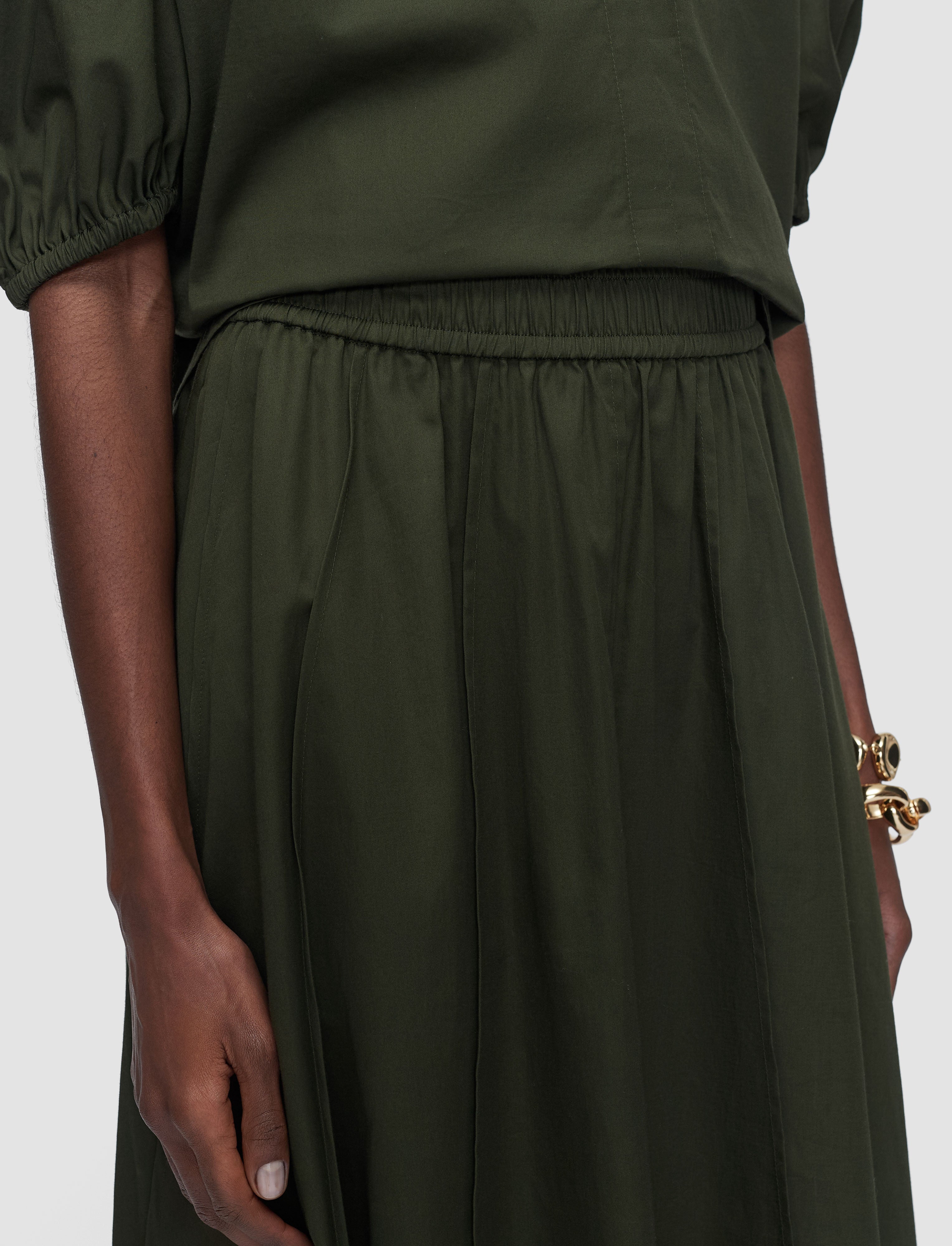 Manar Cotton Sateen Skirt - 34