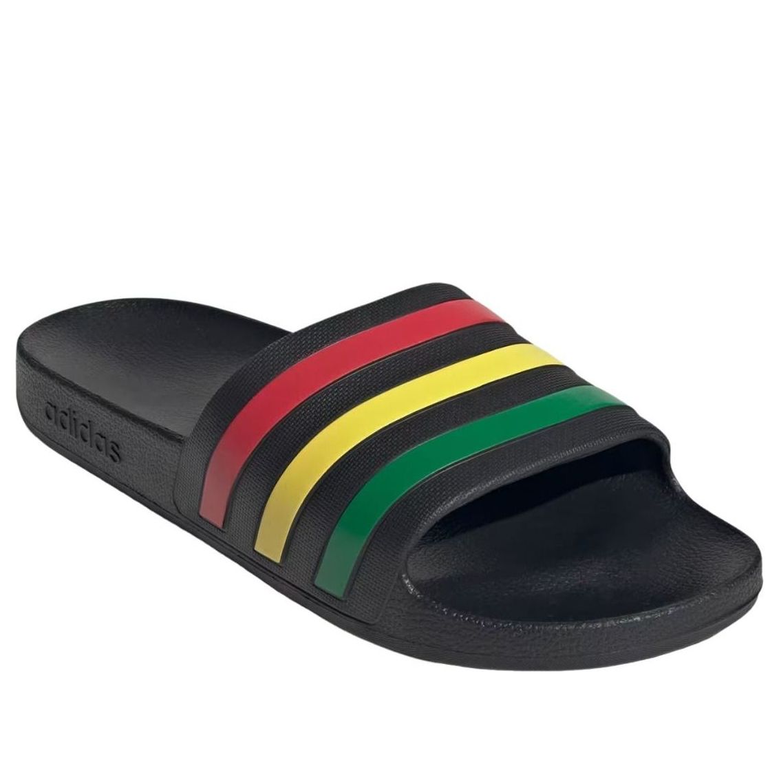 Adilette Aqua Slides 'Core Black Green Ruby'