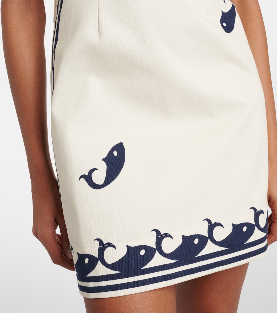 Alémais Marine printed cotton minidress