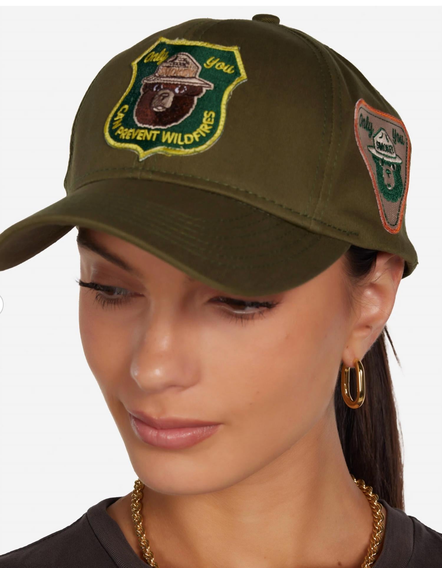 Bay Smokey Bear Cap In Military Green