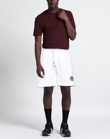 Bikkembergs Man Shorts & Bermuda Shorts White Size 36 Cotton