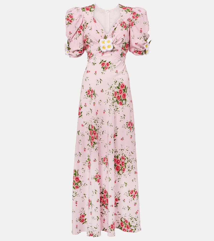 Floral silk cocktail dress