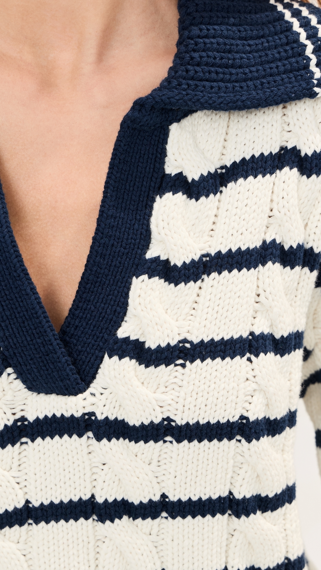 Logan Polo Sweater Ivory