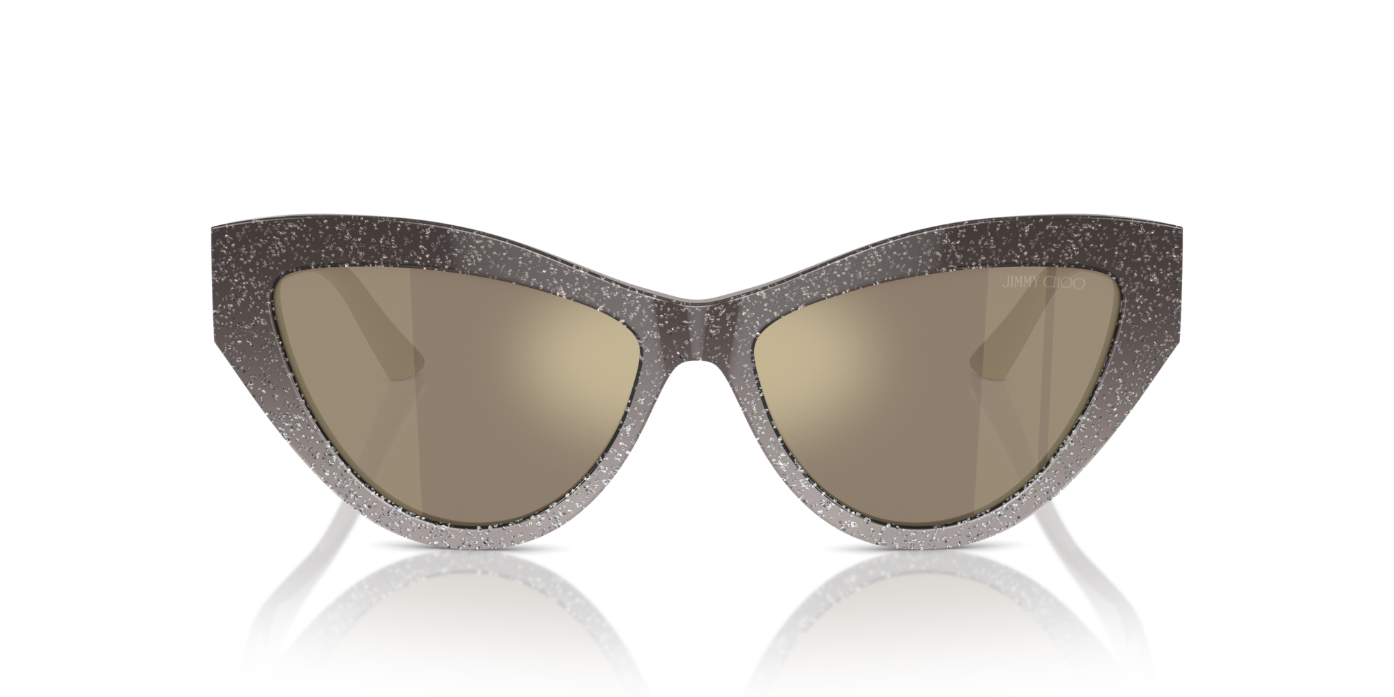 Jimmy Choo Woman Jimmy Choo JC5004 50465A Sunglasses Acetate Grey Brown Cat Eye Normal Mirror