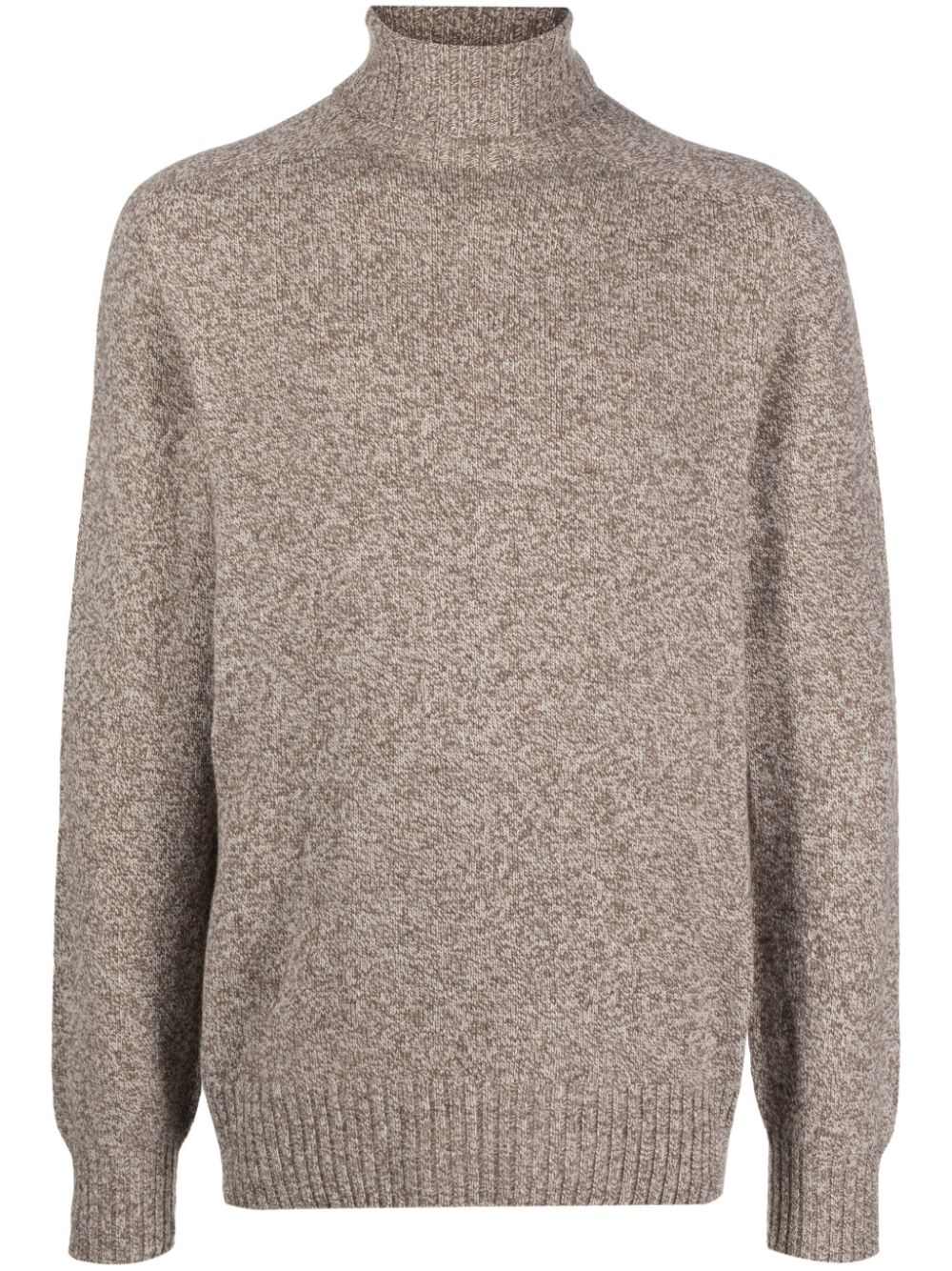 Roll-neck long-sleeved jumper - Neutrals